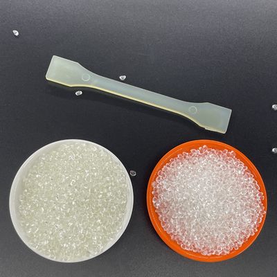 Transparansi tinggi, cetakan cepat, ketahanan yang baik, ketangguhan yang sangat baik, cetakan injeksi atau partikel ekstrusi plastik TPU yang ramah lingkungan, cocok untuk mainan hewan peliharaan, tali melompat, kawat